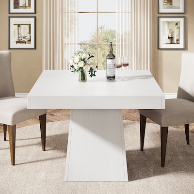 31.5 Inch Square Dining Table, Wood Kitchen Table Small Dinner Table Farmhouse Dining Room Table