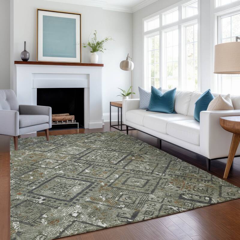 Machine Washable Indoor/ Outdoor Global Andes Chantille Rug