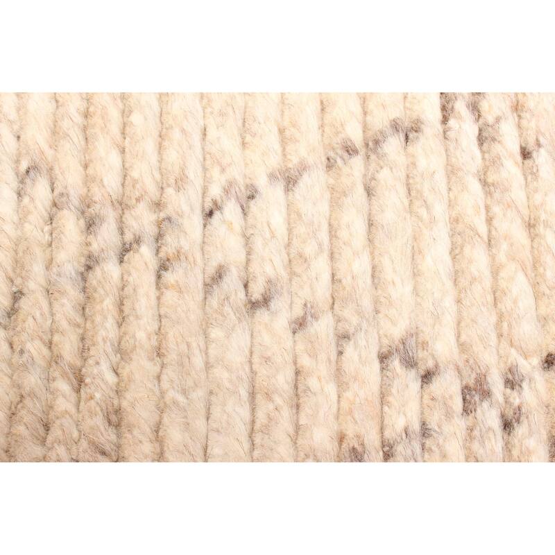 ECARPETGALLERY Hand-knotted Tangier Beige Wool Rug - 5'4 x 8'0