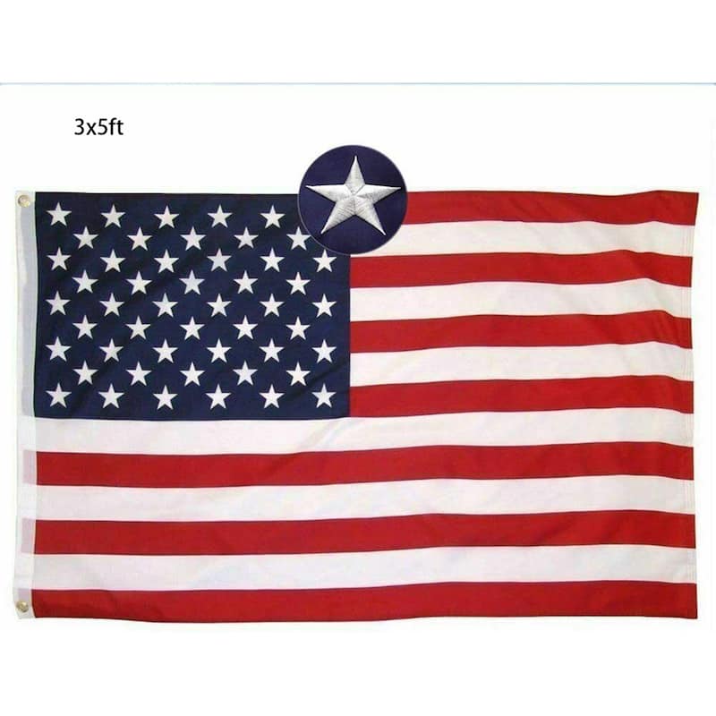 American Flag 3x5 ft Outdoor Heavy Duty Embroidered Stars USA Flag