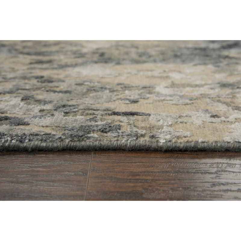 Alora Decor Noble Abstract Hand-knotted Wool Blend Rug