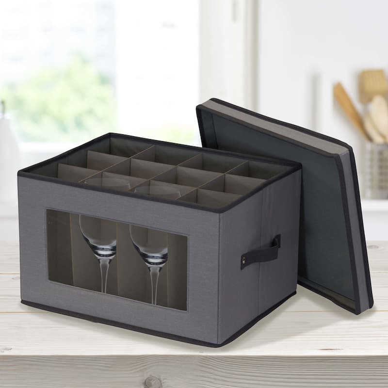 Household Essentials Stemware Storage Box - 13.0"L x 16.5"W x 10.5"H