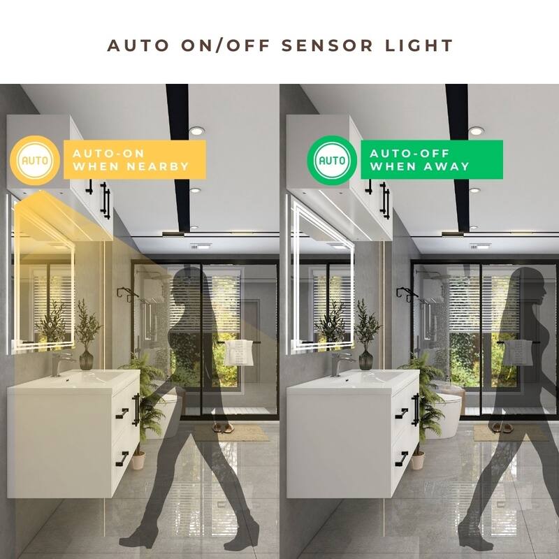 Victoria 30'' Wall-Mounted Vanity Set with Motion Sensor LED light Top Cabinet.