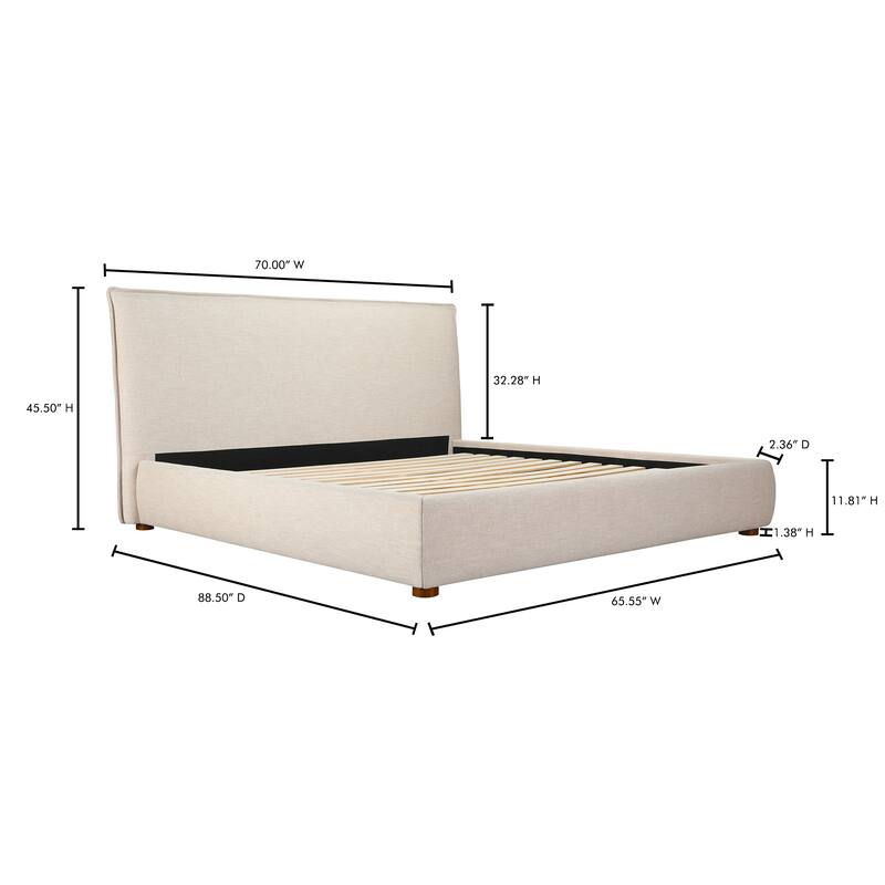 Aurelle Home Modern Upholstered Platform Bed