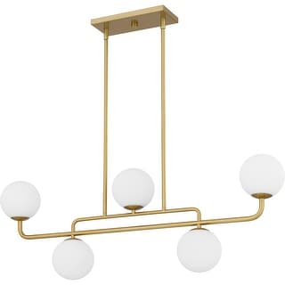 Regis 5-Light Brushed Gold Island Light