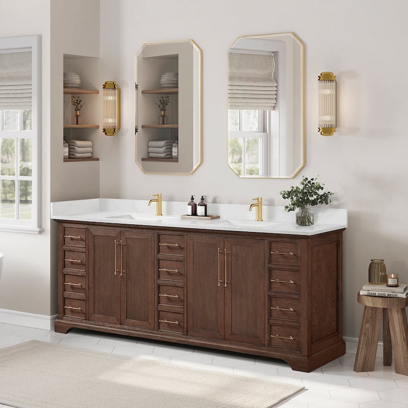 Tokyo Bath Vanity with Quartz Stone Top without Mirror