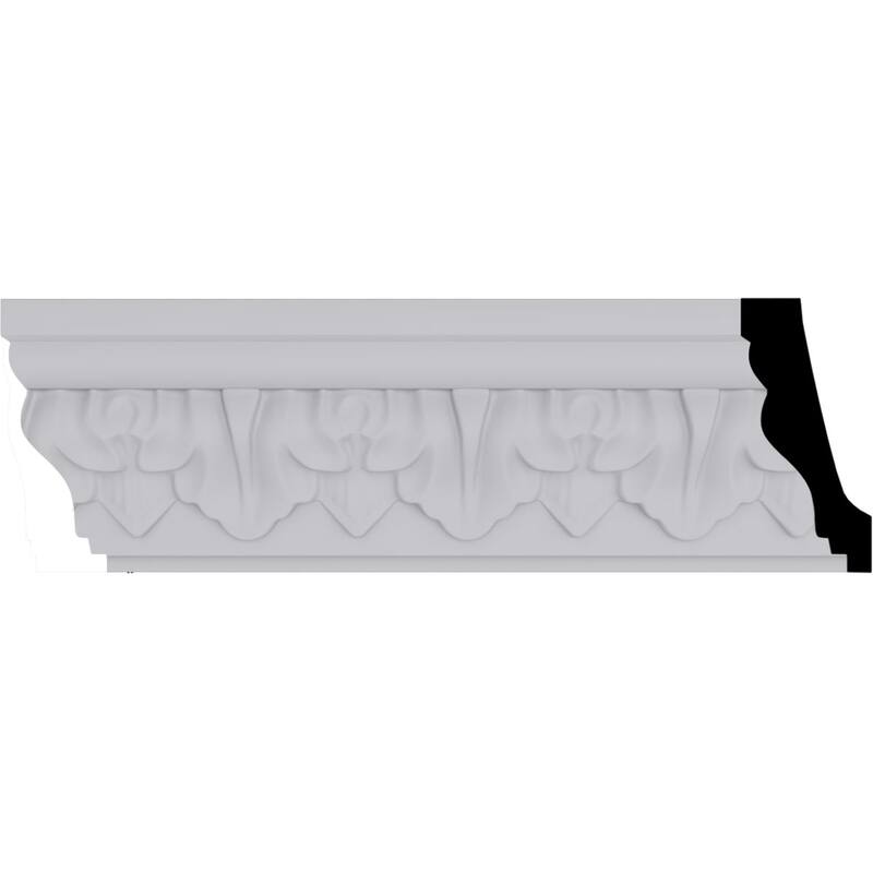 Ashur Leaf Crown Moulding - 2 5/8"H x 1 1/4"P x 2 7/8"F x 94 1/2"L