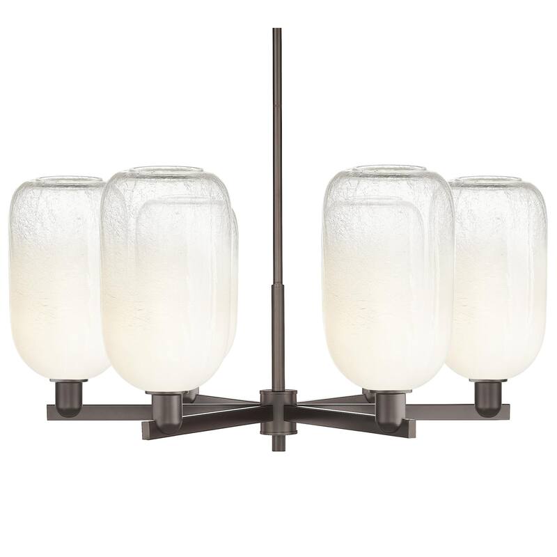 Innovations Lighting 716-6CR-17-24 Brookhaven Cloche Chandelier - Oil Rubbed Bronze / Opal