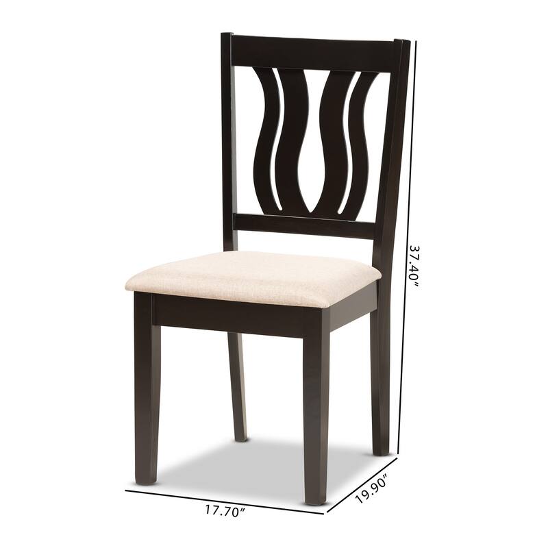 Fenton Modern and Contemporary Transitional 2-PC Dining Chair Set