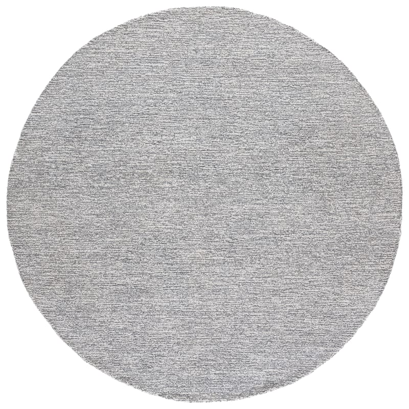SAFAVIEH Handmade Renewal Bharat Wool Rug - 6' Round - Silver/Ivory