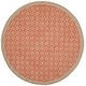 preview thumbnail 14 of 35, Martha Stewart by SAFAVIEH Blossom Lattice Hand-hooked Wool Area Rug 4' Round - Quince Blossom Red - Round