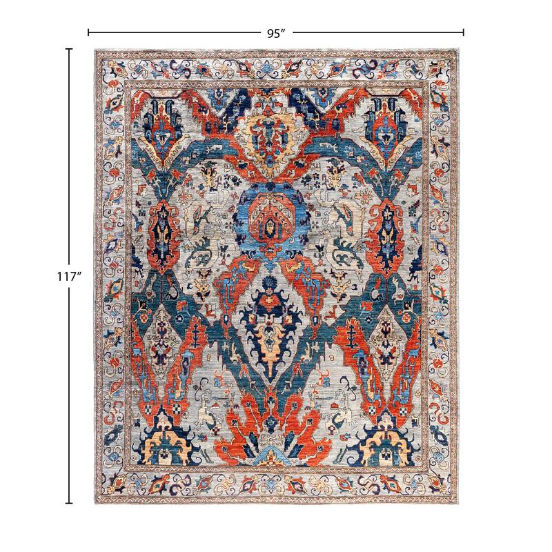 Serapi One-of-a-Kind Hand-Knotted Area Rug - Gray - 7' 11" x 9' 9"