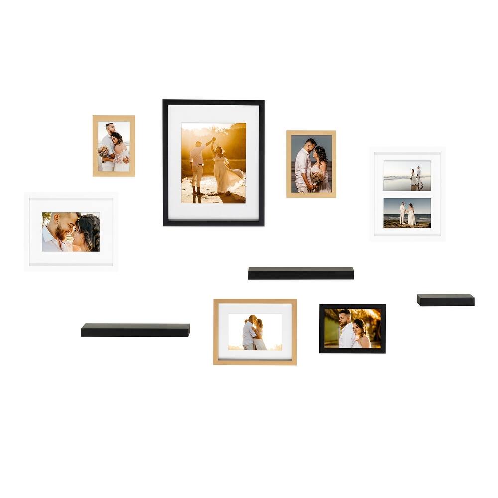 Kate and Laurel Gallery Wall Frame And Shelf Kit