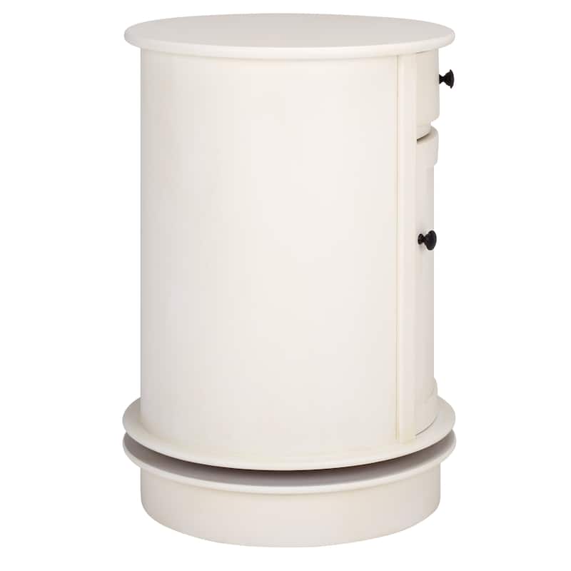 SAFAVIEH Celestia Grey Swivel Storage Accent Table - 18"W x 18"D x 26"H