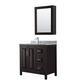 Option Dark Espresso / White Carrara Marble Top /
