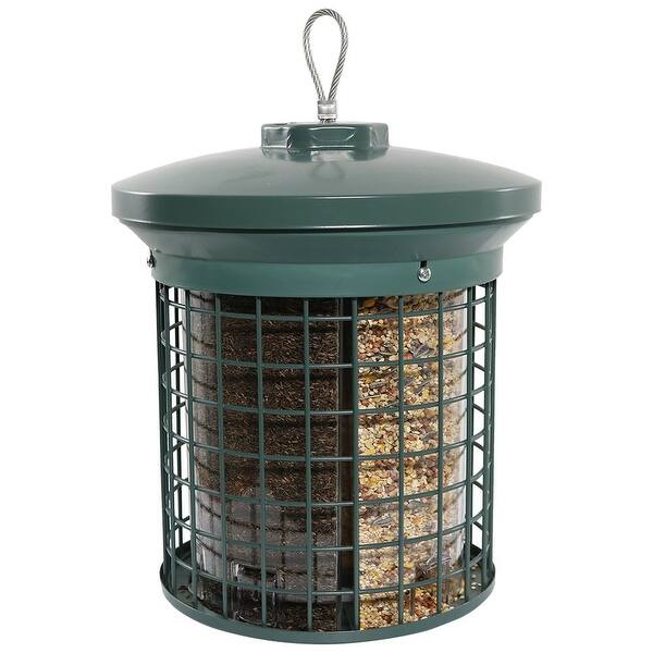 Shop Sunnydaze Green Triple Tube Bird Feeder Free Shipping On