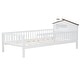 preview thumbnail 23 of 22, Twin Wood Platform Bed with House-shaped Headboard, LED and Built-in Storage, Natural