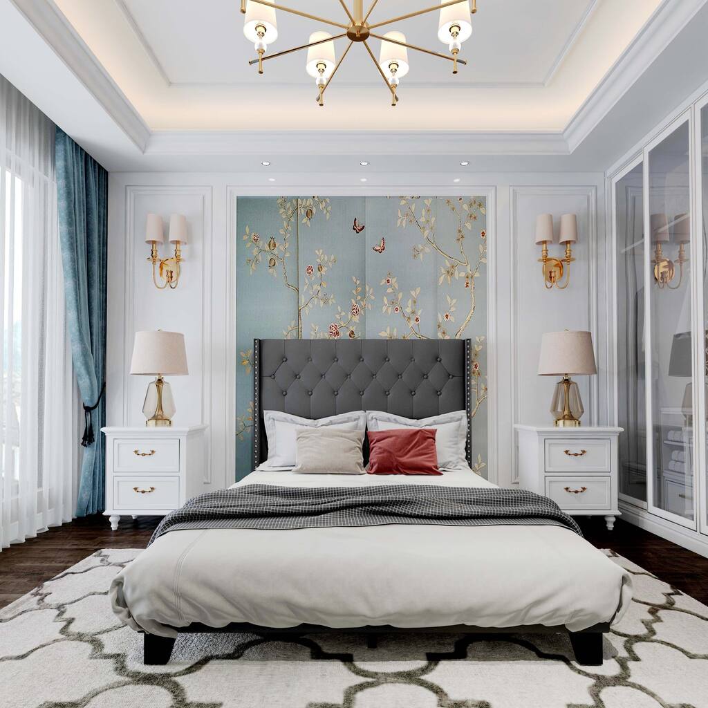 Modern Upholstered Platform Bed