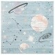 preview thumbnail 19 of 81, SAFAVIEH Carousel Kids Katre Solar System Rug 5'3" Square - Teal/Orange