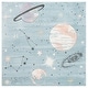 preview thumbnail 66 of 69, SAFAVIEH Carousel Kids Kyle Solar System Rug 5'3" Square - Teal/Orange - Square