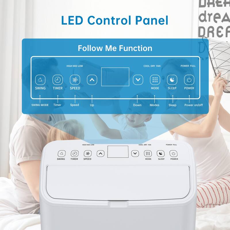 15,000 BTU Portable Air Conditioner, Cools up to 800 Sq.ft