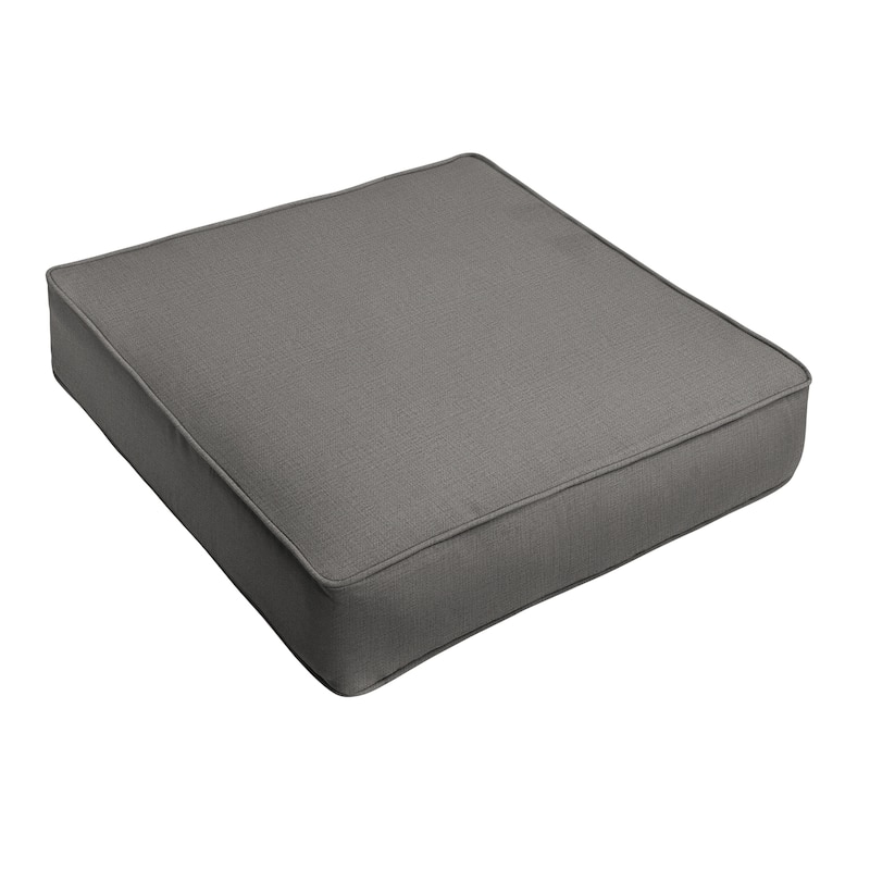 Sorra Home Indoor/Outdoor Solid Deep Seating Corded Cushion