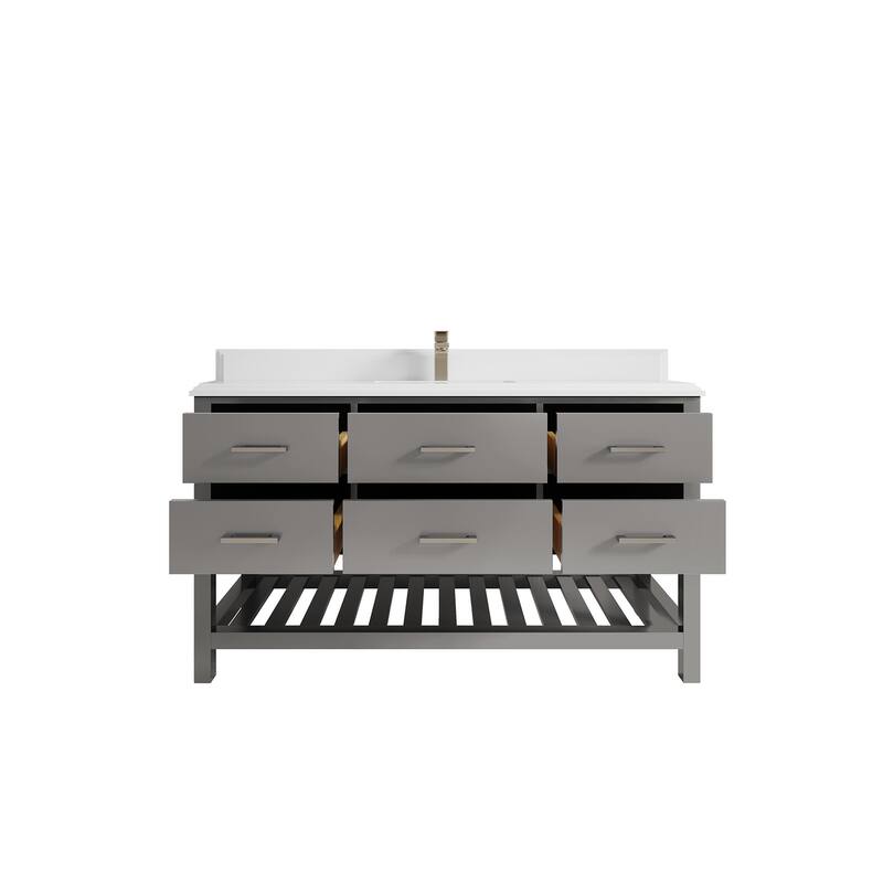 Willow Collections 60 in. W x 22 in. D Parker Single Sink Bathroom Vanity with Countertop