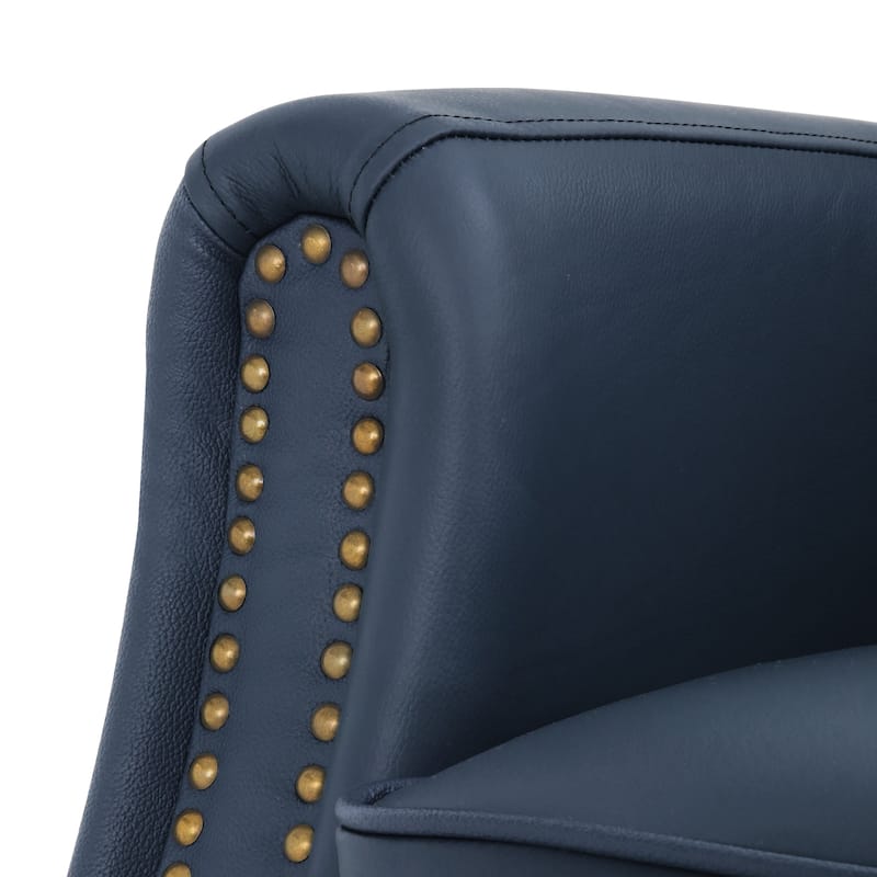 2 Set Genuine Leather Recliner Modern Push Back Recliner Chair Wingback 3 Adjustable Chair for Living Room