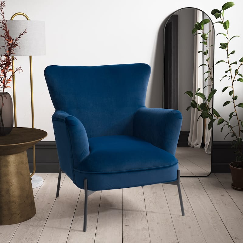 Eliana Modern Wingback Accent Chair - Blue