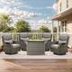 Option Grey Rattan - Grey Cushion