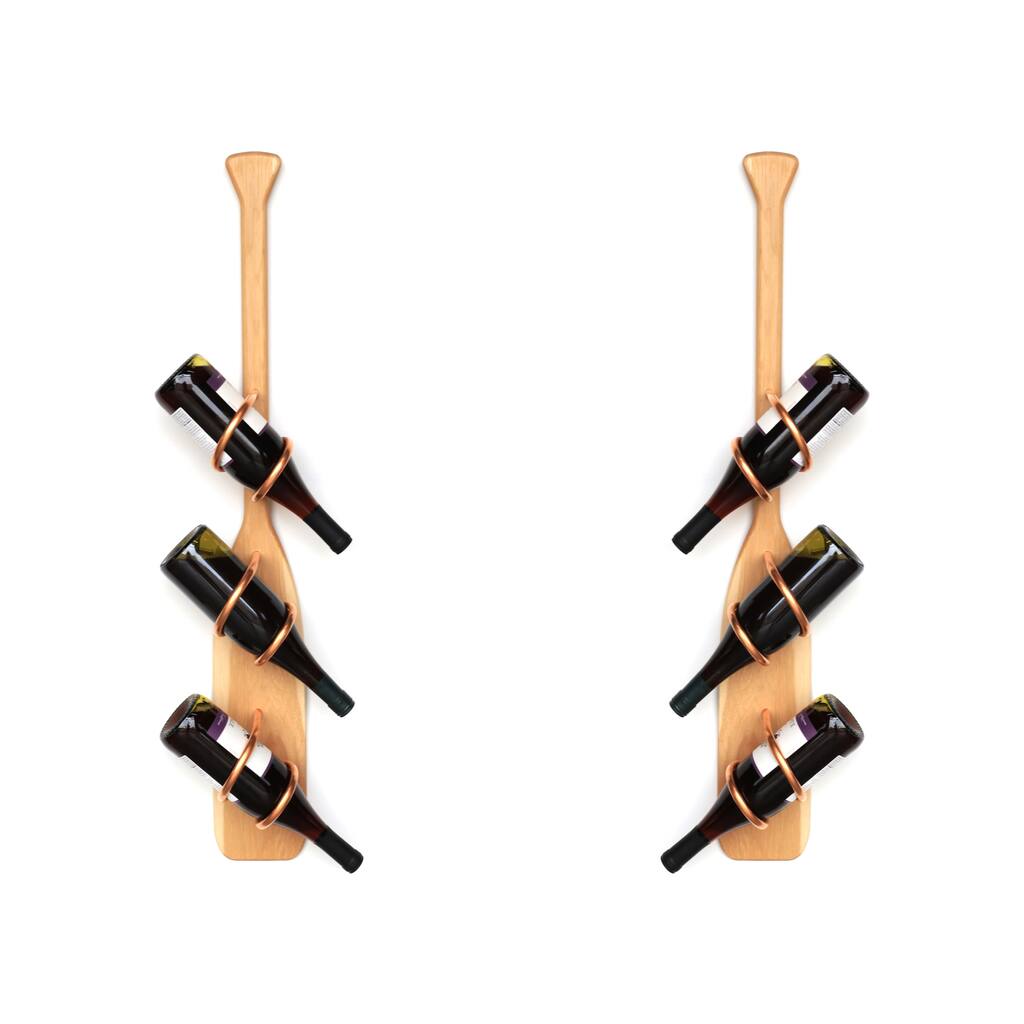 Handmade Hickory Paddle Wine Rack Set (USA)