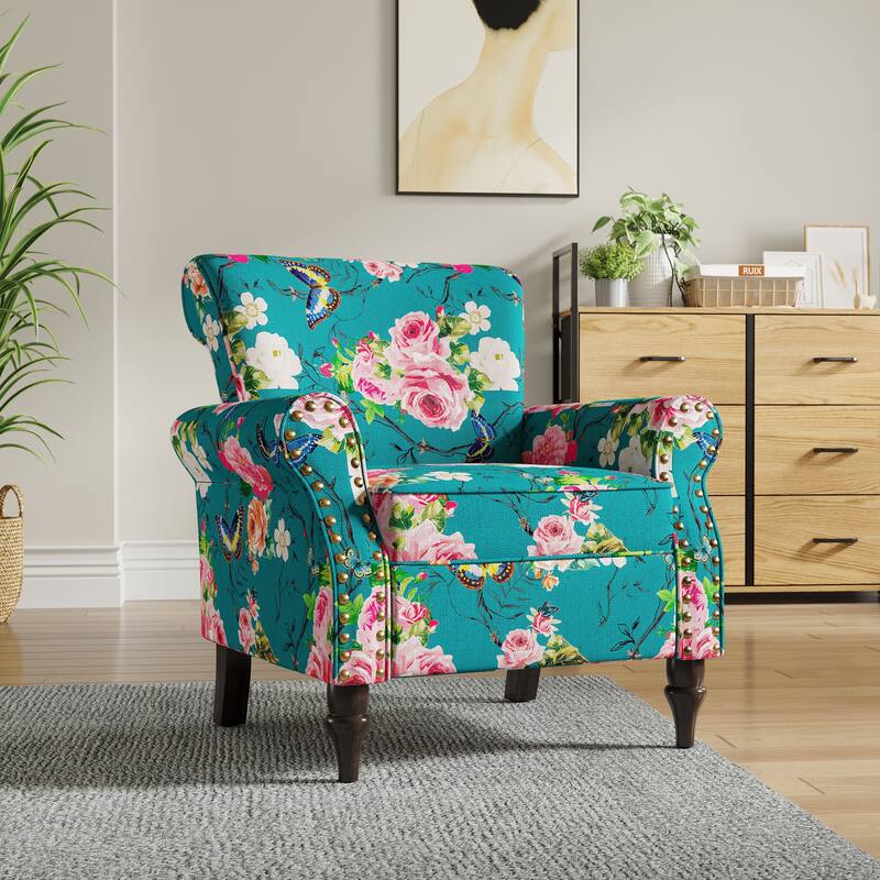 Living Room Armchair with Nailhead Trim - 29.9"W x 29.9"H x 32.9"D