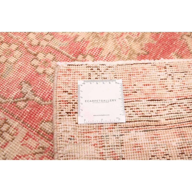 ECARPETGALLERY Hand-knotted Antalya Vintage Light Red Wool Rug - 9'10 x 13'1