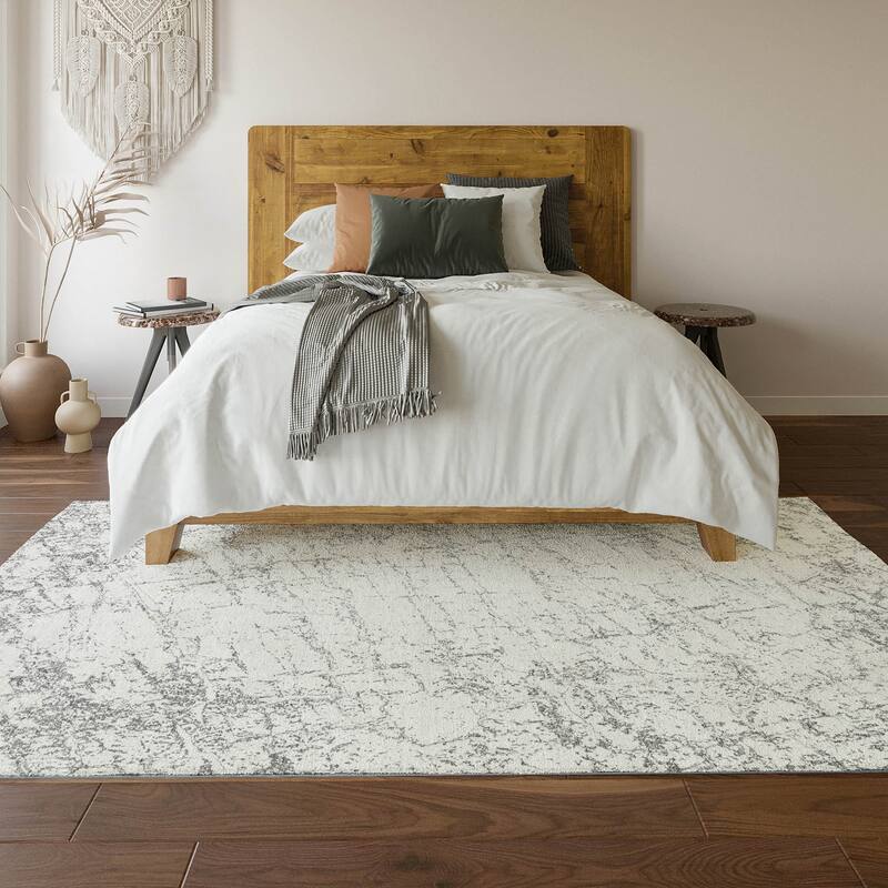 Premium Washable Super Soft Modern Crackle Mayfield Rug