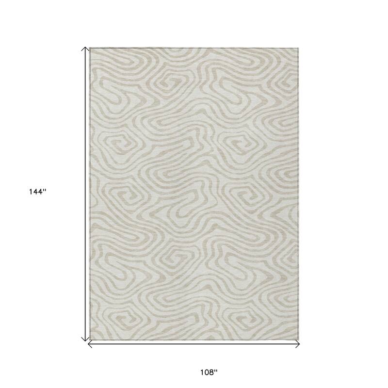 HomeRoots Abstract Transitional Rectangle Outdoor Rug