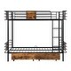 preview thumbnail 13 of 12, Industrial Modern Twin XL over Twin XL Bunk Bed with Drawers, Silver