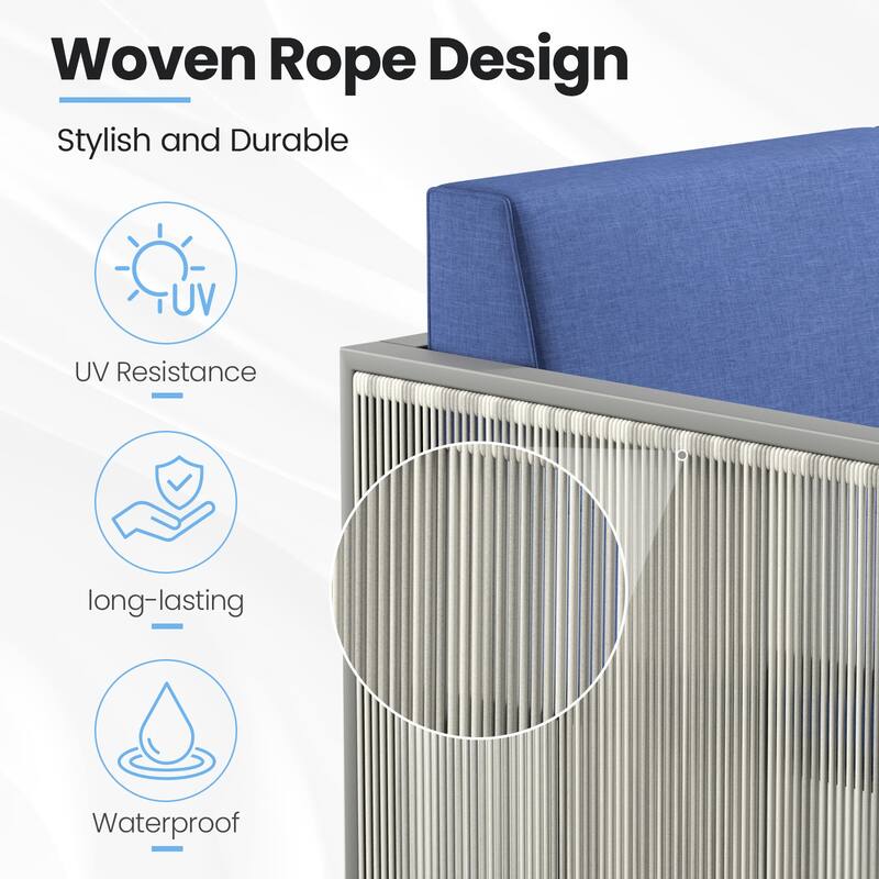 Outdoor Wicker Rattan Arm Chair with Cushion