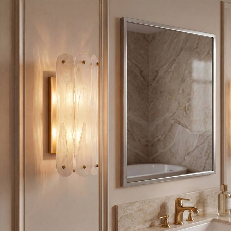 2-Light Modern Brass Gold Wall Sconce(set of 1)