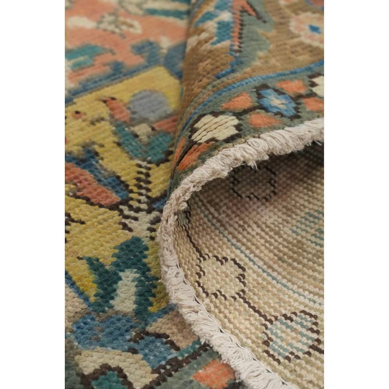 Hand Knotted Oriental 100% Wool Carpet Traditional Floral Pink Tabriz Area Rug - 6' 0'' X 4' 6''