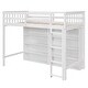 preview thumbnail 6 of 5, White Loft Bed with 8 Open Storage Shelves and Built-in Ladder, Full-length Guardrail