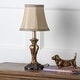 preview thumbnail 4 of 5, SAFAVIEH Lighting 17-inch August Gold Silky Table Lamp (Set of 2)