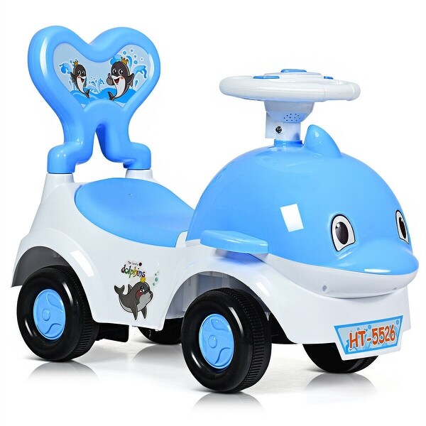 blue car baby walker