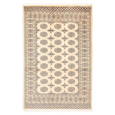 ECARPETGALLERY Hand-knotted Peshawar Bokhara Beige Wool Rug - 4'8 x 6'8