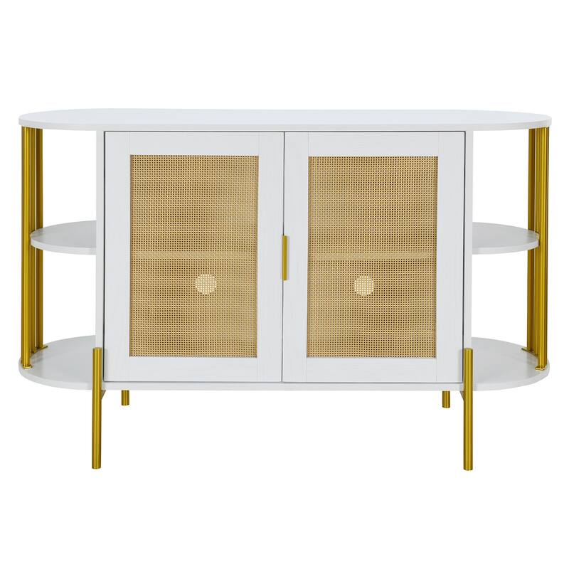 legant Curved Dining Cabinet with Gold Trim