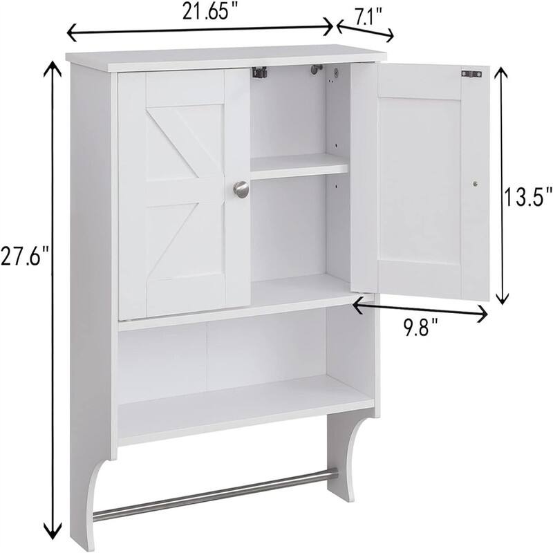 Over The Toilet Storage - 7.1"D x 7.1"W x 27.6"H