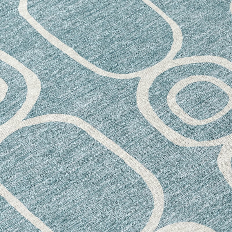 Machine Washable Indoor/ Outdoor Modern Vibe Chantille Rug