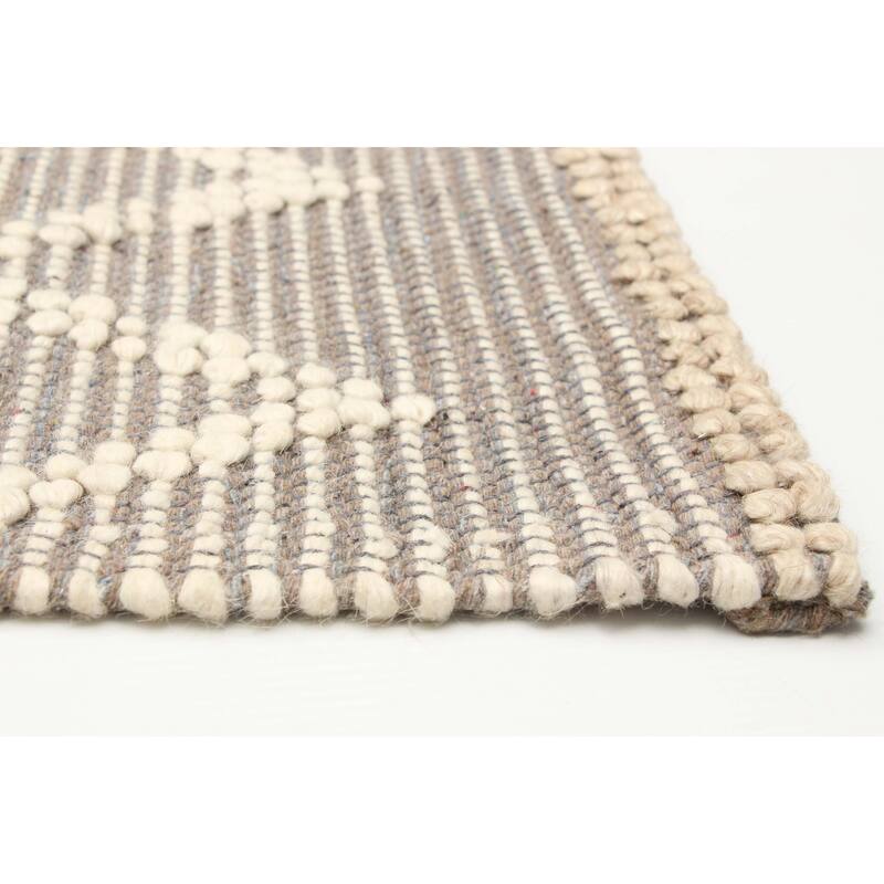 ECARPETGALLERY Braid weave Sienna Brown Wool Rug - 5'11 x 9'1