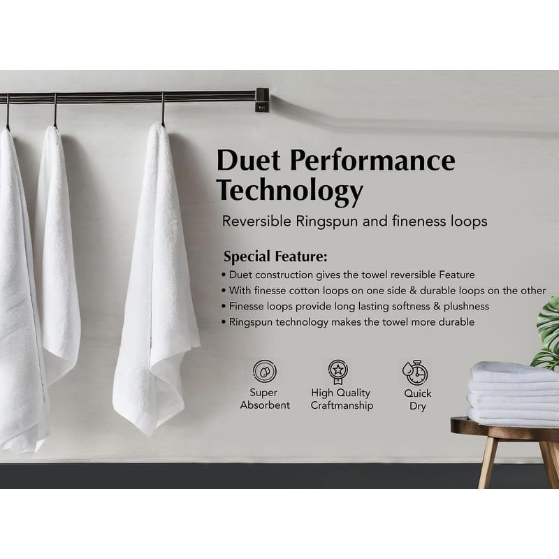 A1HC Bath Towel Sets, 100% Ring Spun Cotton, Zero Twist, Highly Absorbent, 500 GSM Low Lint, Quick Drying Bathroom Towel Sets