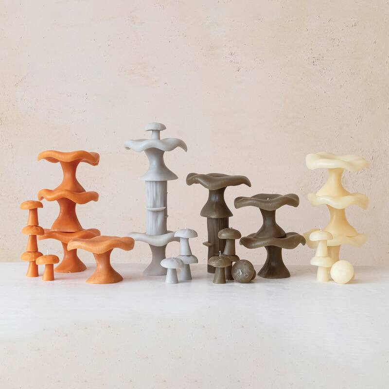 Unscented Mushroom Shaped Candles