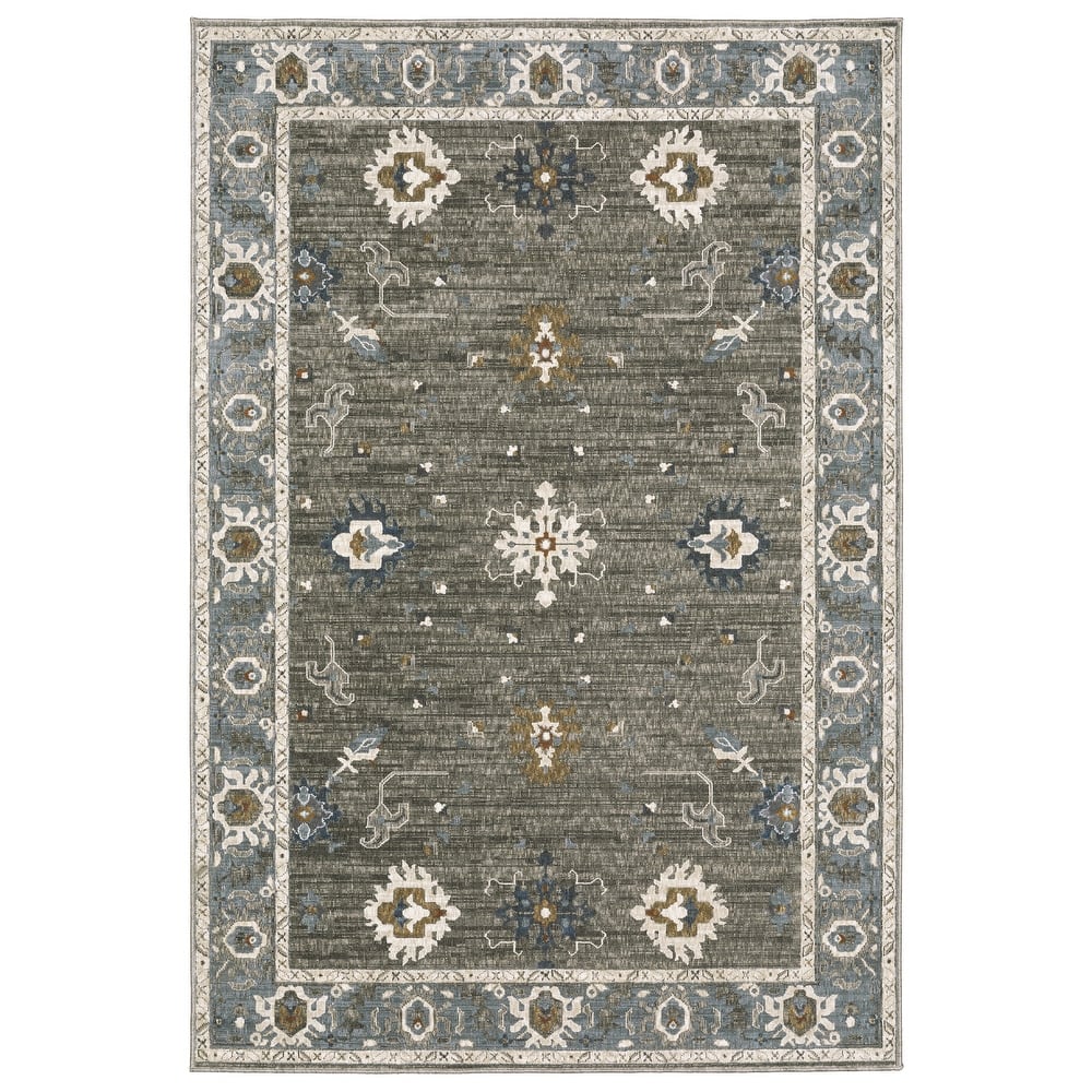Style Haven Everly Persian Inspired Grey/ Blue Area Rug